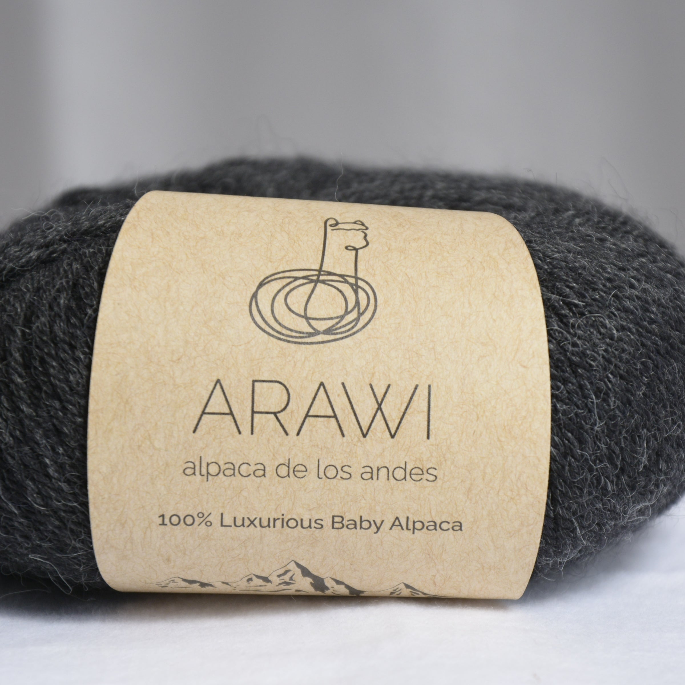 Ball_of_ baby_peruvian_alpaca_yarn_black_colored