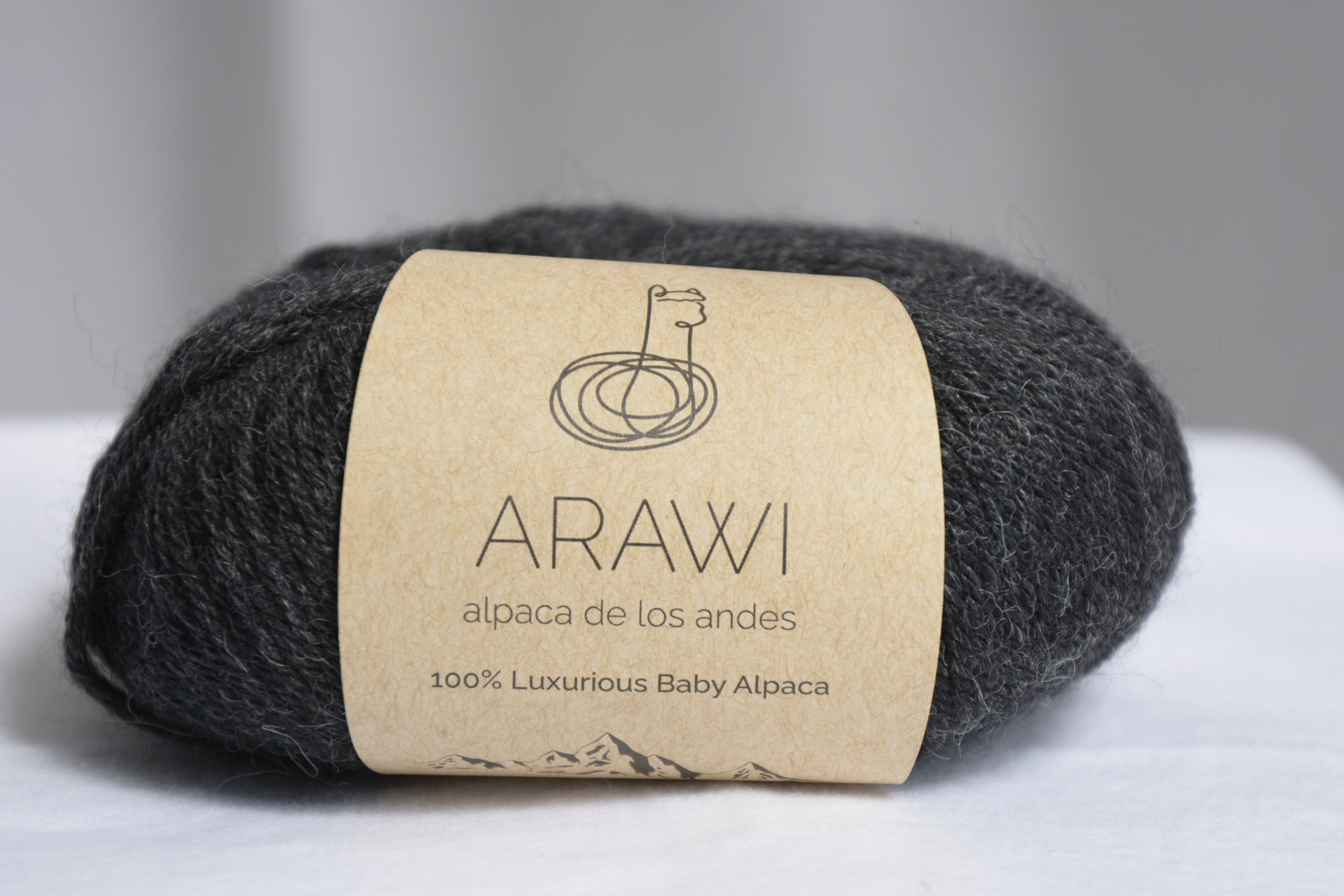 Ball_of_ baby_peruvian_alpaca_yarn_black_colored