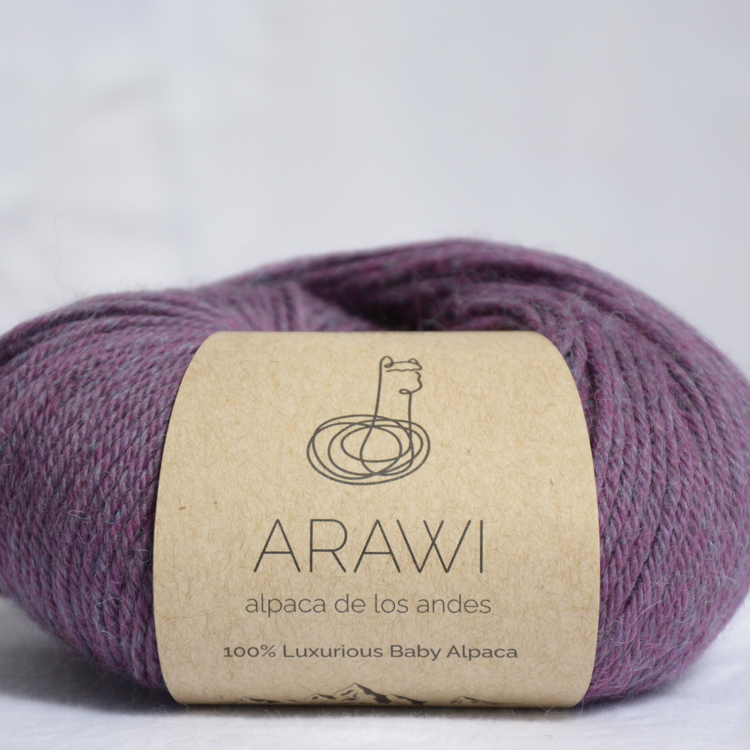 Ball_of_ baby_peruvian_alpaca_yarn_light_purple_colored