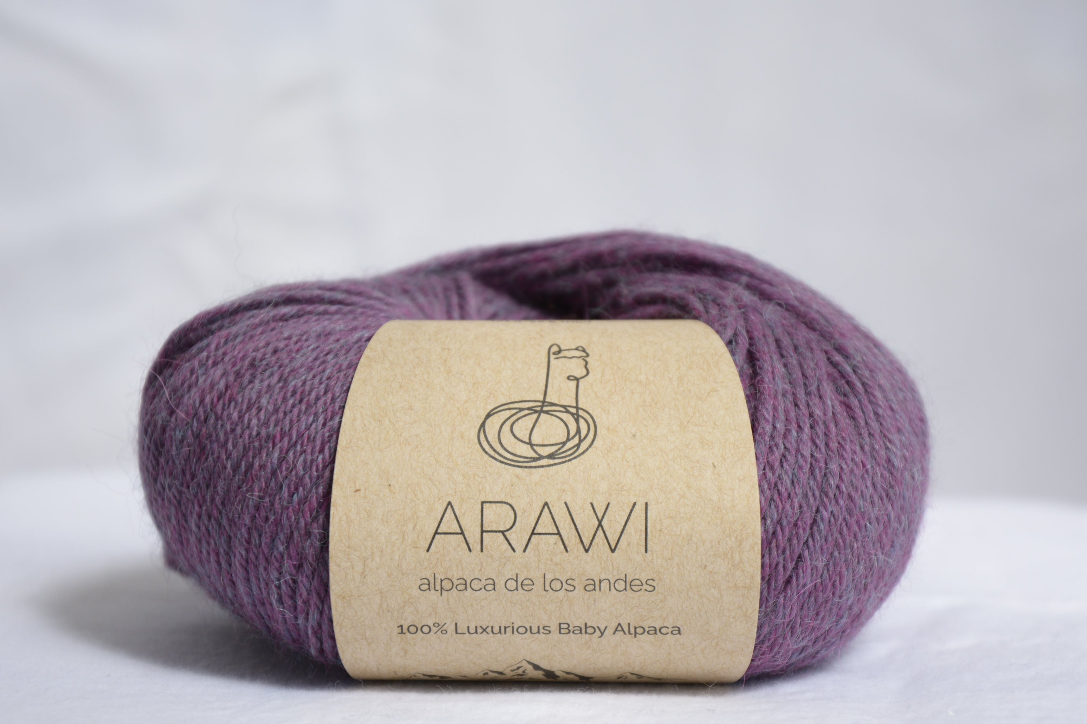 Ball_of_ baby_peruvian_alpaca_yarn_light_purple_colored