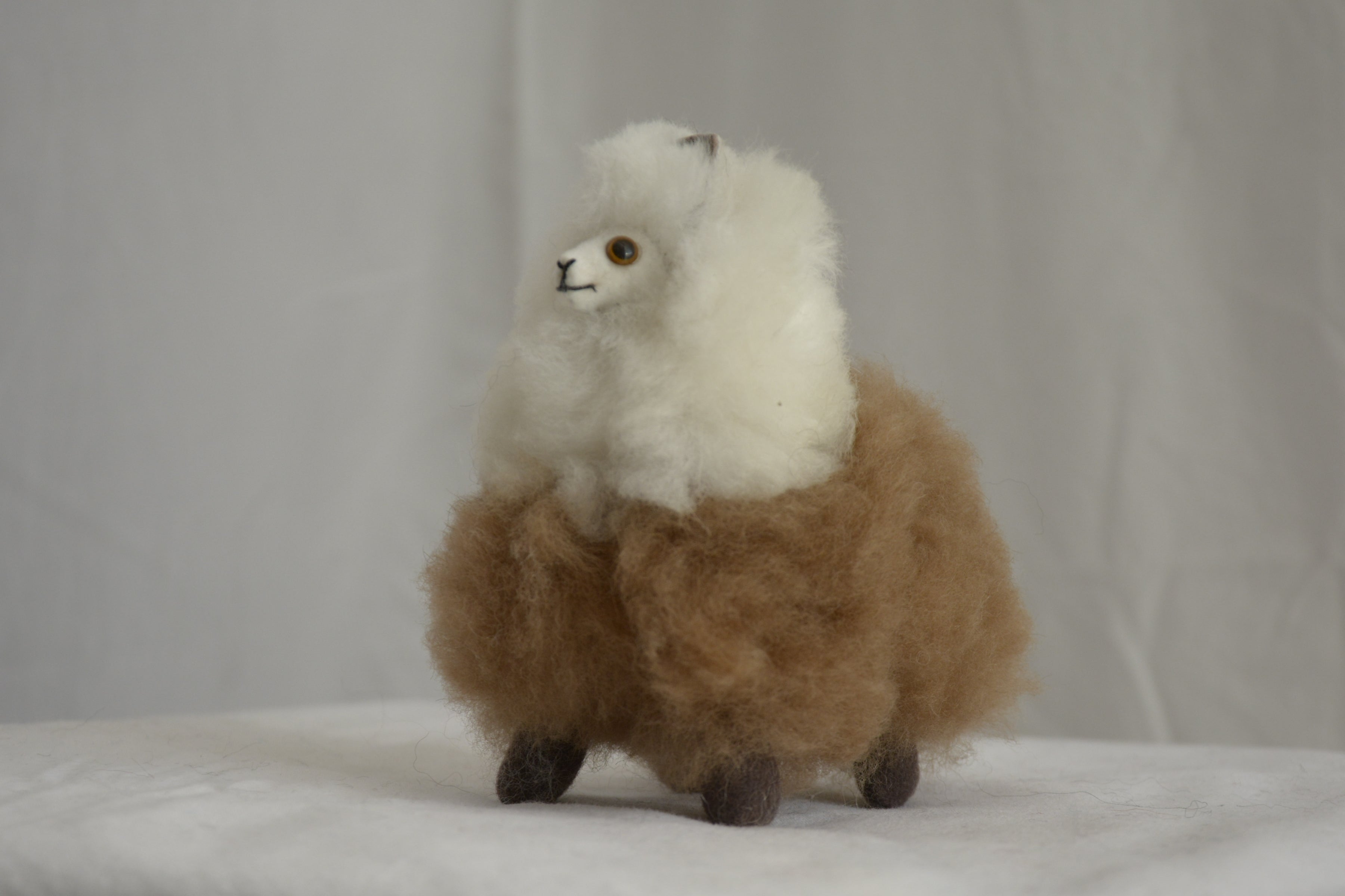 Alpaca_en_Peru_wool_plush_brown_and_white2