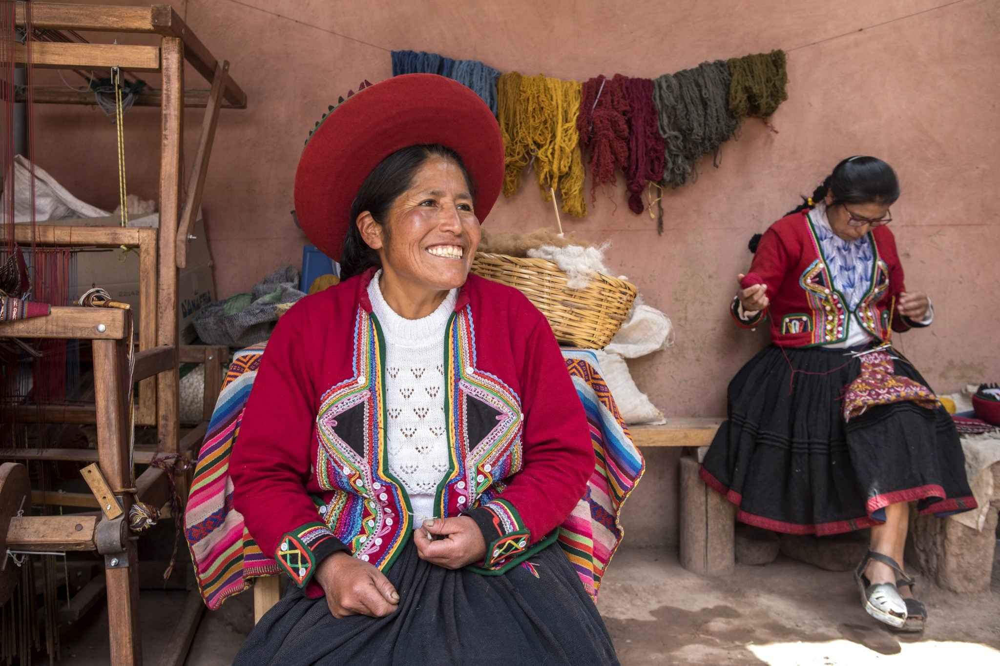 An artisan from Chinchero smiling
