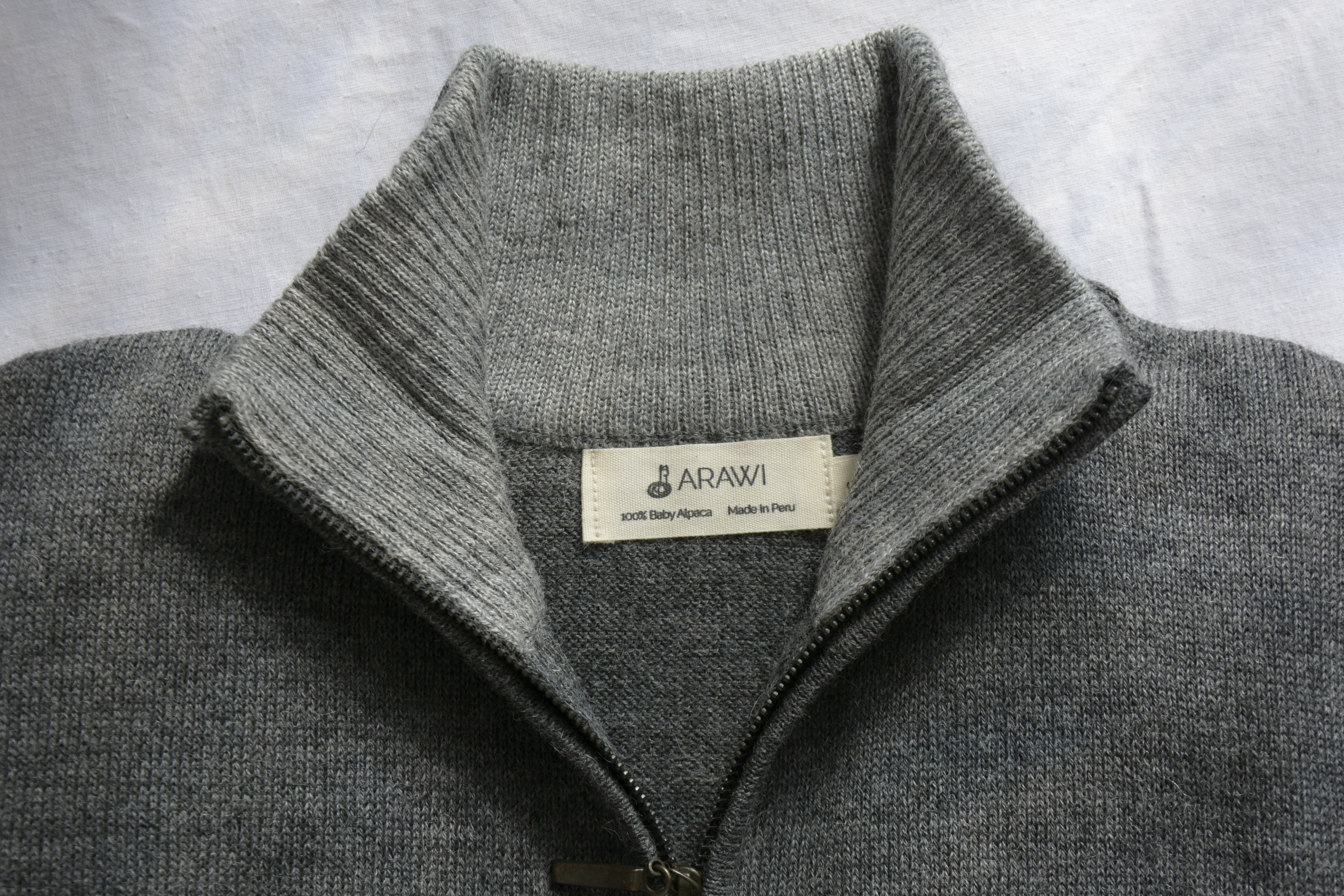 Alpaca_wool_men_clothes_in_Peru_gray_colored