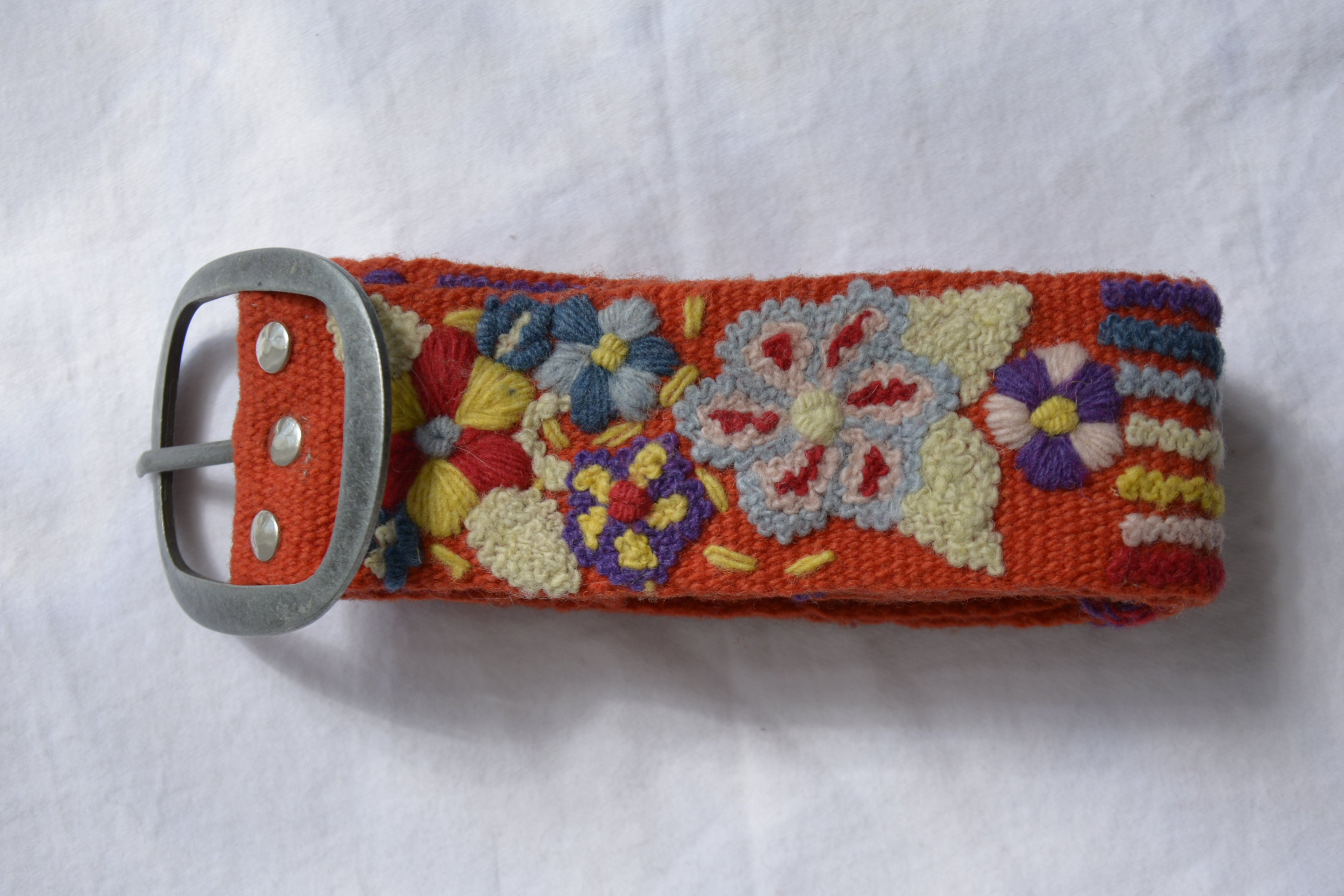 Alpaca_wool_clothing_striped_colored_belt_buckle