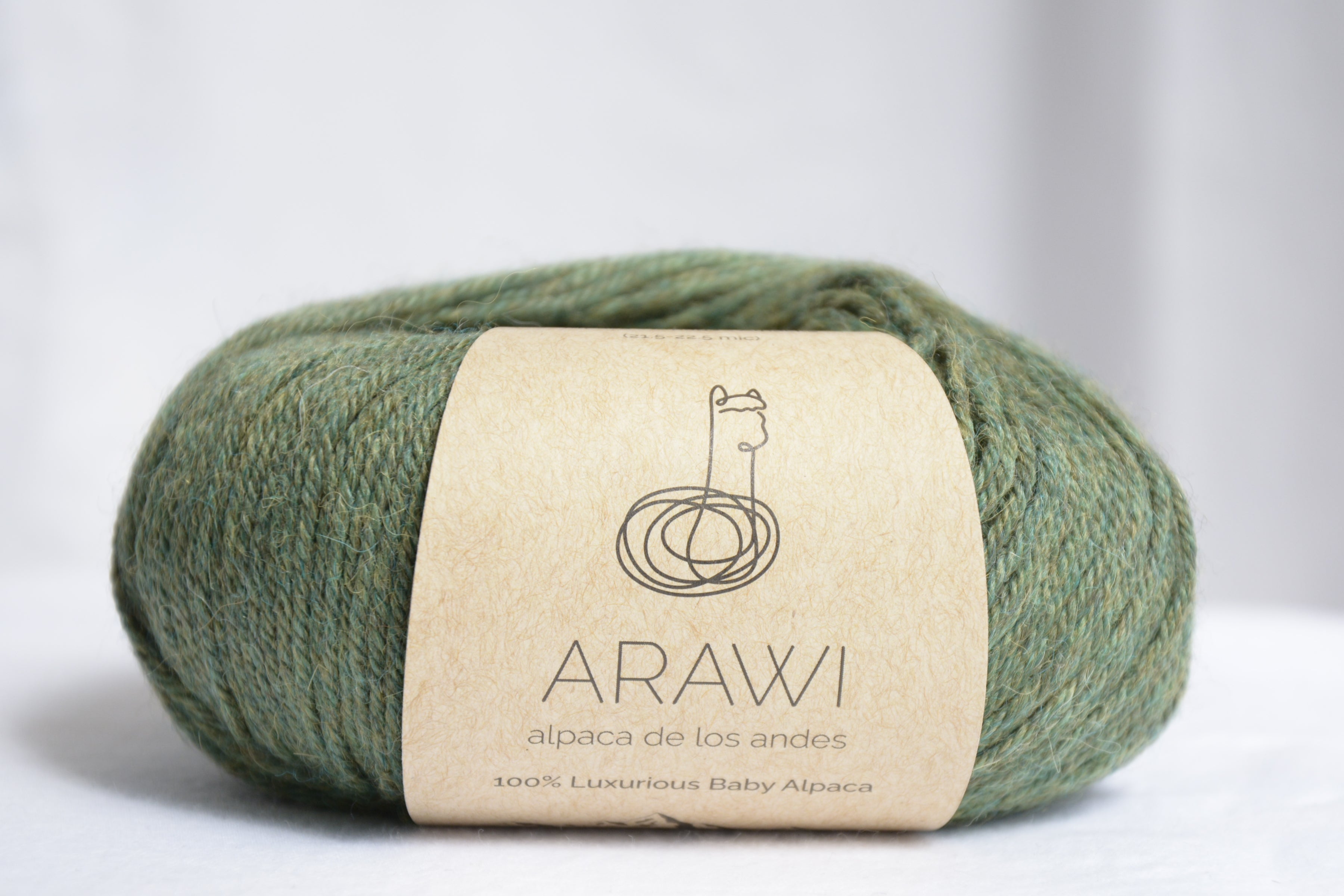 Ball_of_ baby_peruvian_alpaca_yarn_green_colored